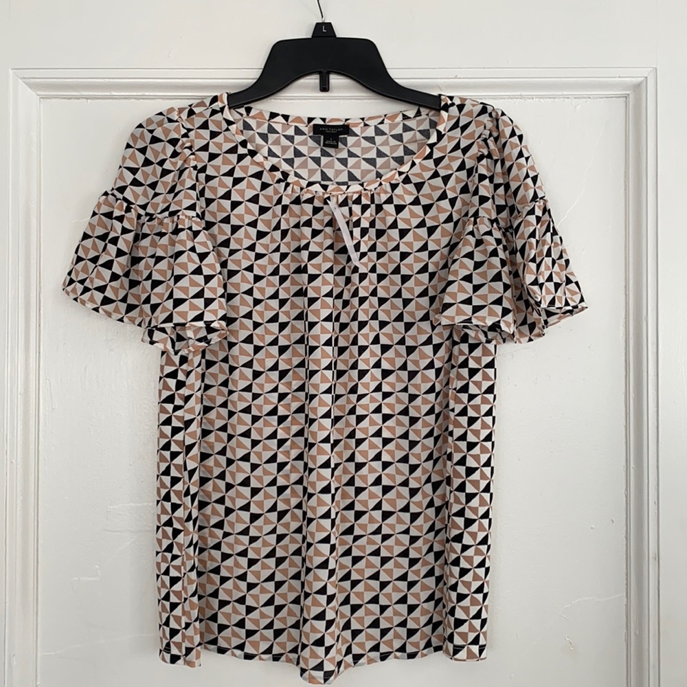 Ann Taylor Factory Geometric Print Blouse